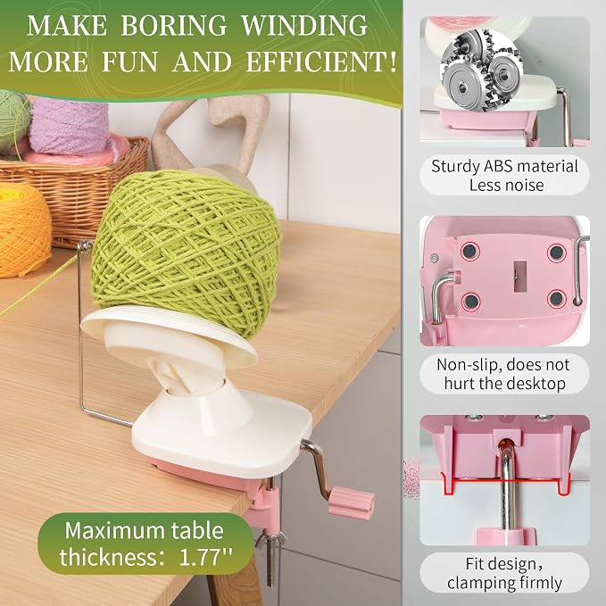 SPEENSUN Yarn Winder for Crocheting, Yarn Spinner, 3.5 OZ Easy-to-Install and - Image 4