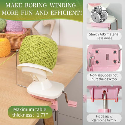 SPEENSUN Yarn Winder for Crocheting, Yarn Spinner, 3.5 OZ Easy-to-Install and - Image 4