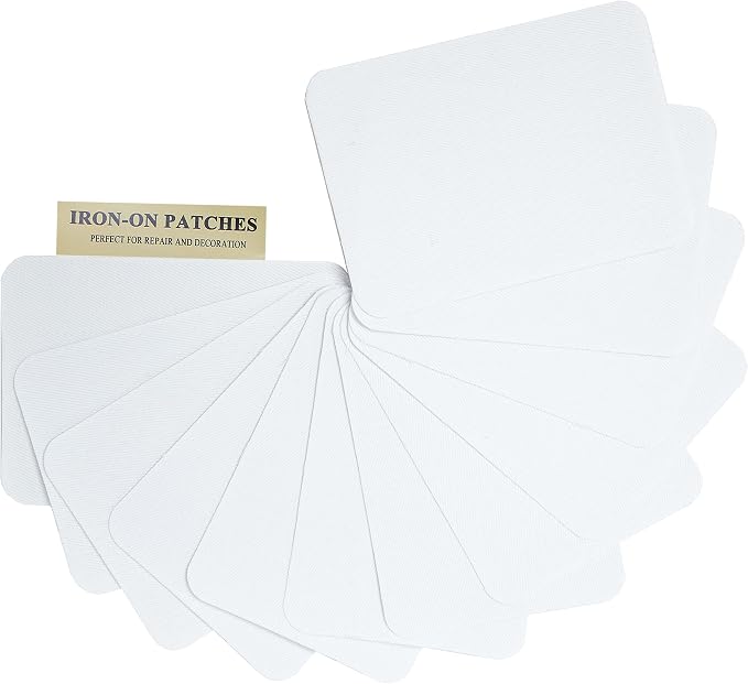 12PCS Fabric Iron on Patches Inside & Outside Strong Glue 100% Cotton Repair by Harsgs