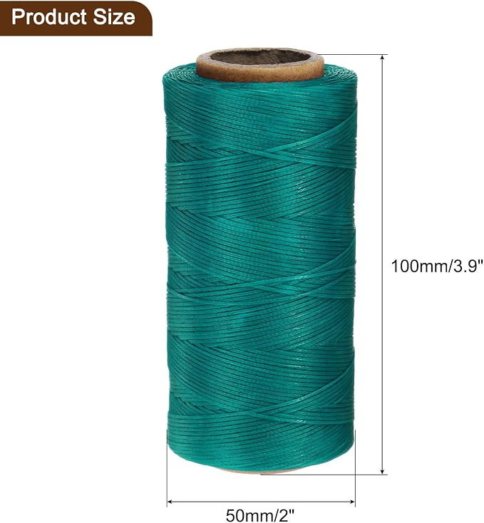 uxcell 150D 0.8mm Flat Waxed Thread 284 Yards Polyester Leather Sewing Waxed - Image 2