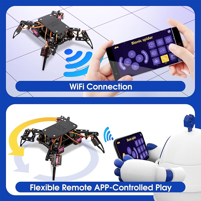 Science Kits Spider Robot Building Kit STEM Crawling Robot Gifts - Image 3