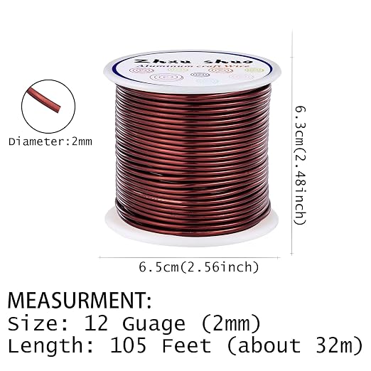 12 Gauge Aluminum Wire 35 Yards Anodized Metal Wire - Image 3