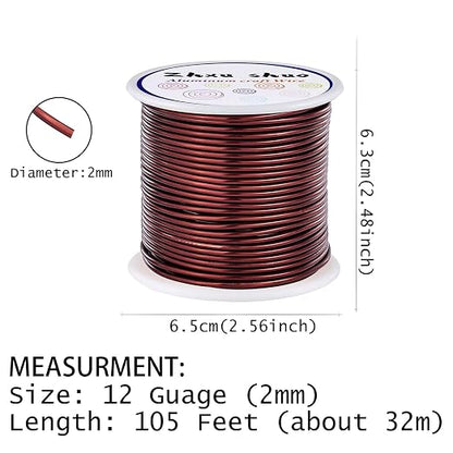 12 Gauge Aluminum Wire 35 Yards Anodized Metal Wire - Image 3