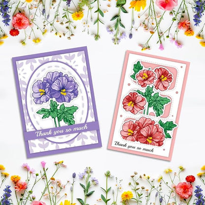 ORIGACH Geranium Layering Stencil Stamp and Die Set - Image 7
