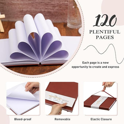 Moinchore Back to School Gifts Square Sketchbook 8 x 8 Inch Hardcover Art - Image 4
