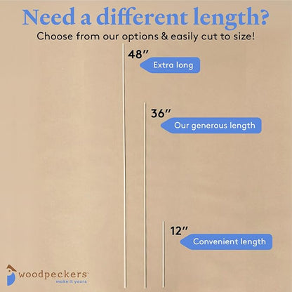 Wood Square Dowel Rods 3/16-inch x 36 Pack of 250 Wooden Craft Sticks - Image 7
