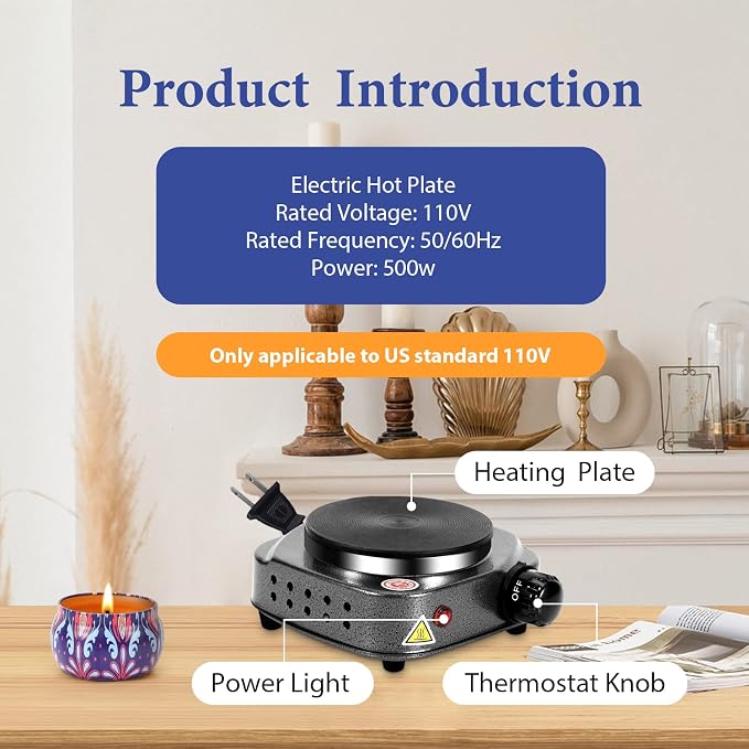 SAEUYVB Candle Making kit with Hot Plate, Candle Making Supplies, Candle Making - Image 2