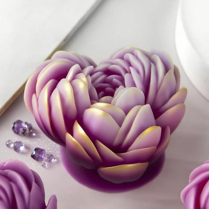 Heart Rose Cylinder Candle & Resin Mold - Image 3