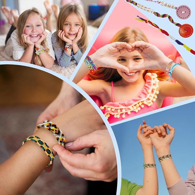 Friendship Bracelet Making Kit for Girls, Arts and Crafts Bracelets String - Image 5