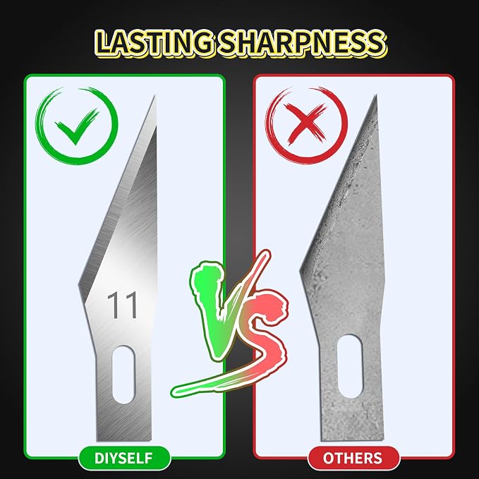 DIYSELF 200 PCS Exacto Knife Blades #11, Exacto Knife Replacement Blade - Image 5