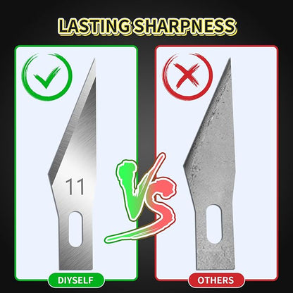 DIYSELF 200 PCS Exacto Knife Blades #11, Exacto Knife Replacement Blade - Image 5