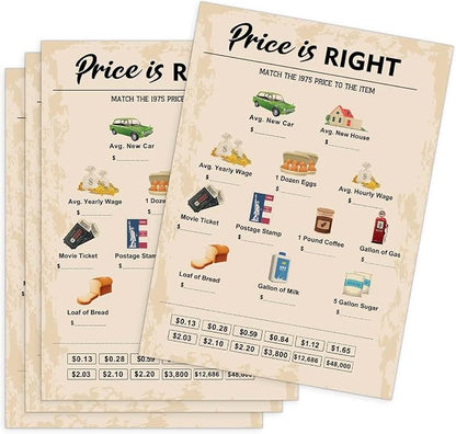 QUPT 50th Birthday Party Games, Price is Right Games, Birthday Party Supplies by QUPT