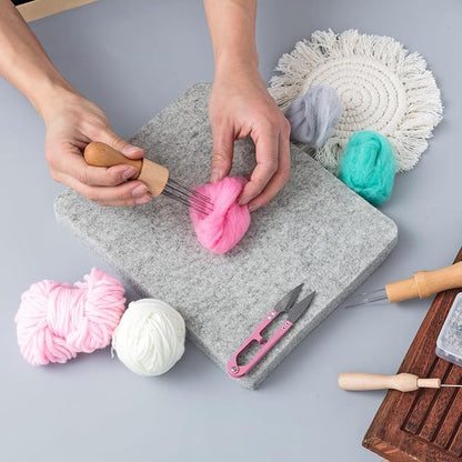 Amylove 4 Pcs Needle Felting Pad Needled Felting Mat Wool Supplies Thick Firm - Image 6