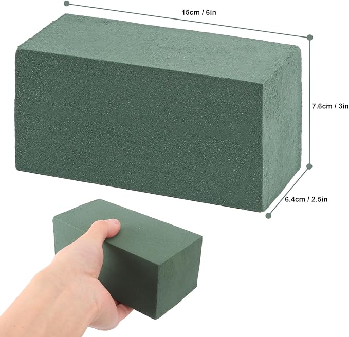 IHDYPPEW 20 PCS Green Floral Foam Blocks, Dry and Wet Florist Foam - Image 2