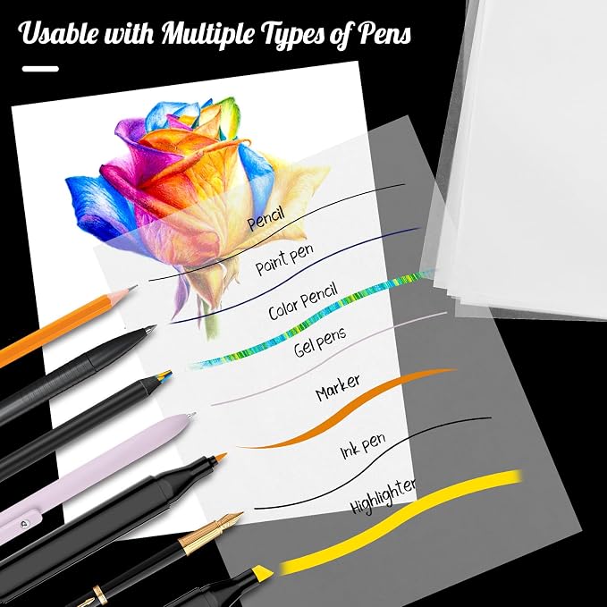 Tracing Paper 8.5" x 11", 112 Sheets Transparent Vellum Paper - Image 4