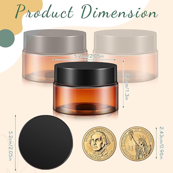 SATINIOR 12 Pack Plastic Container Jars - Image 2
