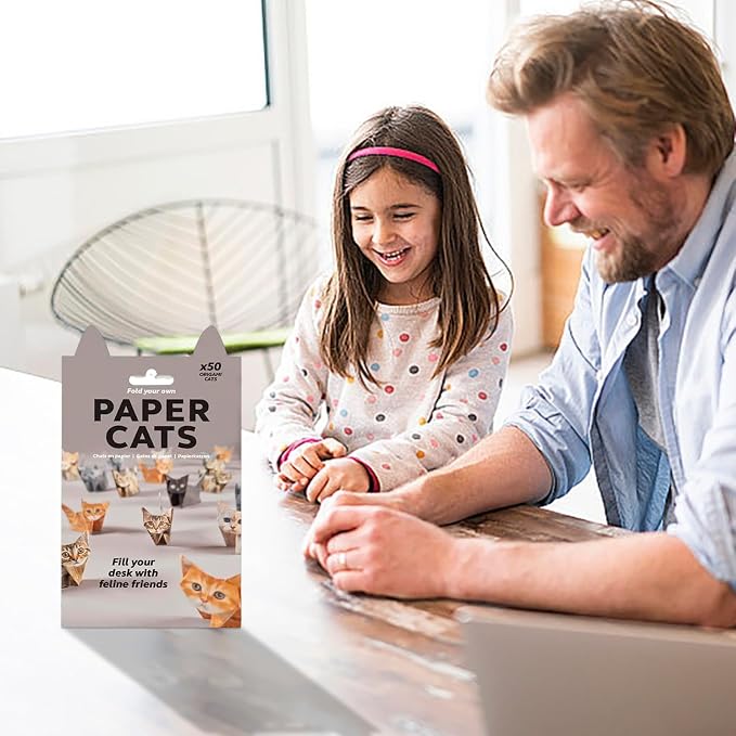DIY Paper Cats Kit, Cute Kitten Origami Papercraft Kit, 50 Sheets DIY Origami - Image 7