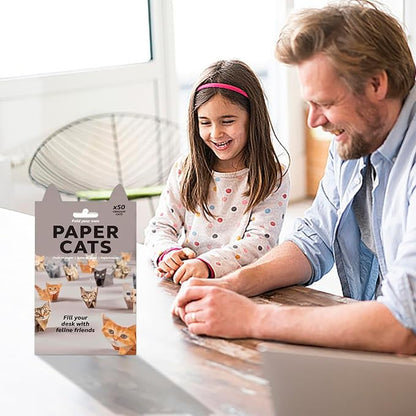 DIY Paper Cats Kit, Cute Kitten Origami Papercraft Kit, 50 Sheets DIY Origami - Image 7