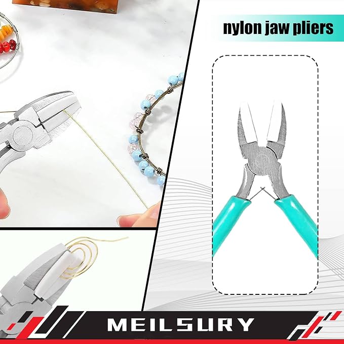 3-Piece jewelry pliers set includes a 6-in-1 bail making looping pliers - Image 5