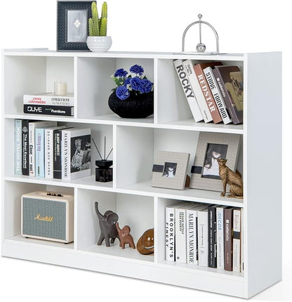 Giantex 8 Cube Bookcase, Freestanding 3-Tier Open Bookshelf, Modern Storage by Giantex