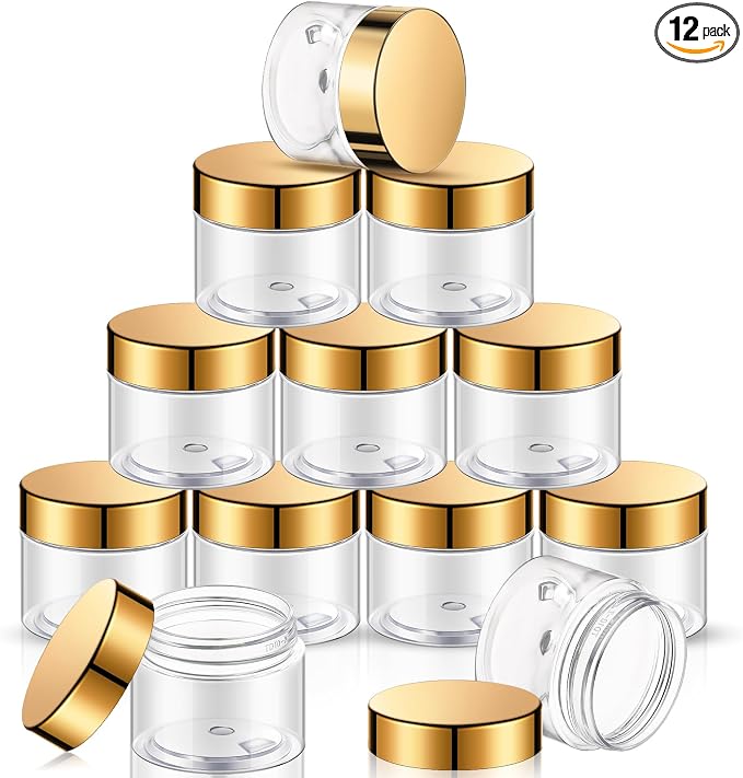 SATINIOR 12 Pack Plastic Container Jars by SATINIOR