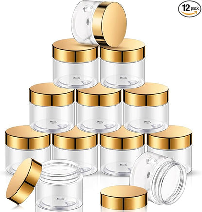 SATINIOR 12 Pack Plastic Container Jars by SATINIOR