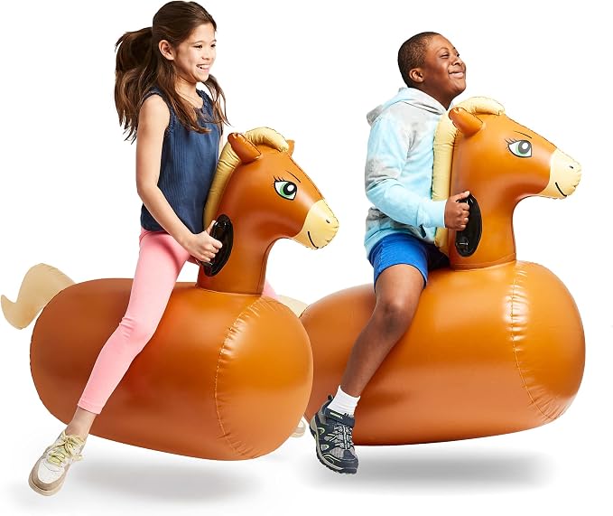 HearthSong Hop 'n Go Inflatable Bouncing Ride-On, Outdoor Play, Ages 5 and Up by Hearthsong%C2%AE