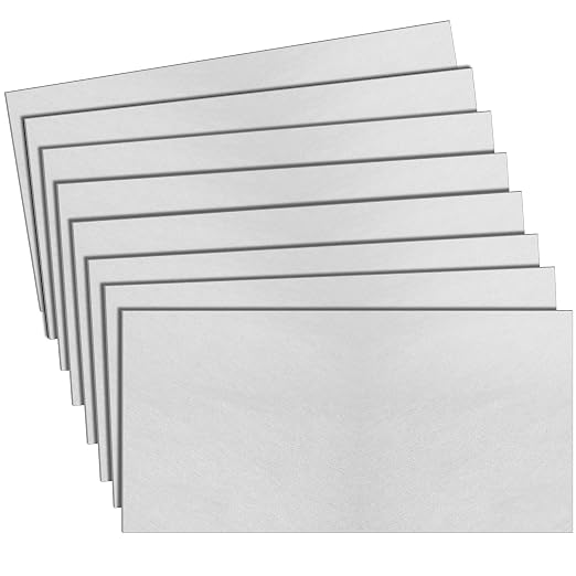 Zonon 8 Pcs 20 Gauge Steel Sheet Metal Cold Roll Steel Sheet 12" x 6" x 0.032" by Zonon