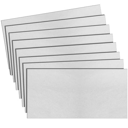 Zonon 8 Pcs 20 Gauge Steel Sheet Metal Cold Roll Steel Sheet 12" x 6" x 0.032" by Zonon
