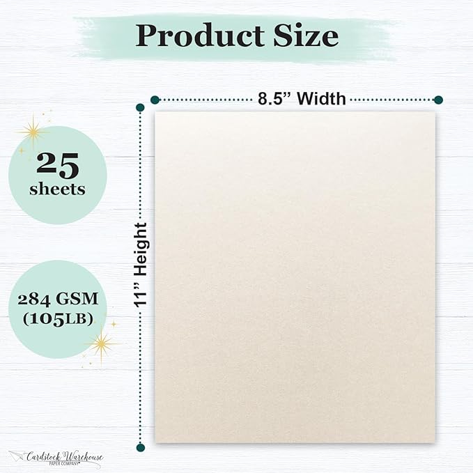 Cardstock Warehouse Stardream Opal Ivory Cardstock Paper - Image 2
