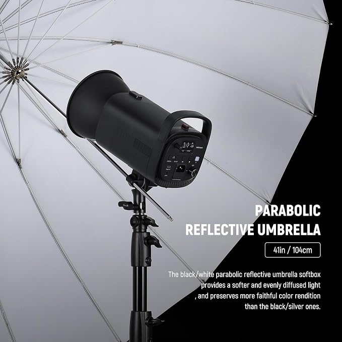 NEEWER 41"/104cm Parabolic Reflective Umbrella Photography - Image 2