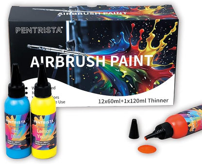 Airbrush Paint Set, 12 Colors by PENTRISTA