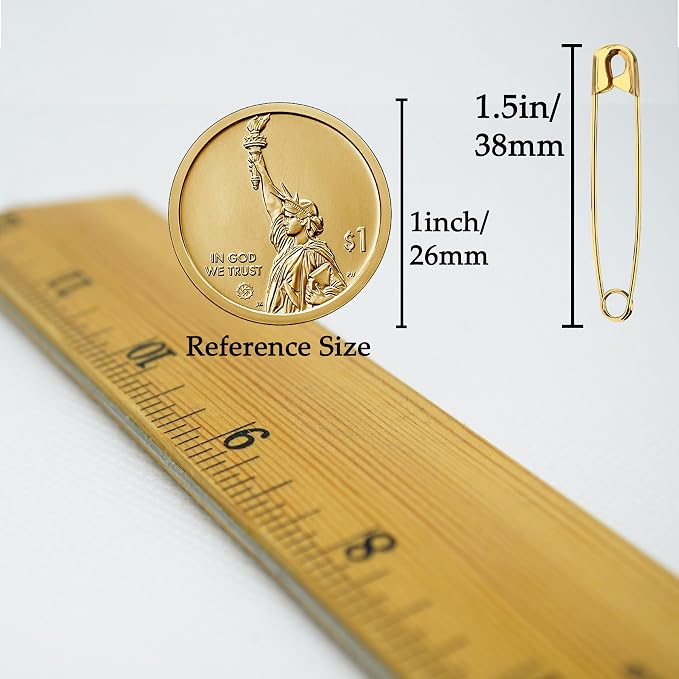 Safety Pins, Rust-Resistant Nickel Plated Steel, Sharp Edge Safety Pin - Image 2