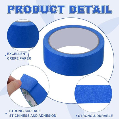 MECCANIXITY Masking Tape 1.4 Inch x 21 Yard Painter's Tape Blue Paint Tapes - Image 3