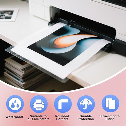 Matte Laminating Sheets 9 x 11.5 Inches, 3 Mil Thick, 30 Pack - Image 3