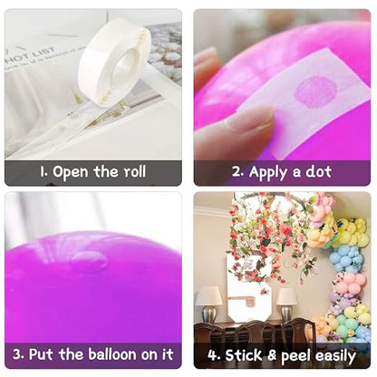WISYOK 4000 Pcs Glue Points for Balloons, Removable Double-Sided Adhesive Points - Image 3