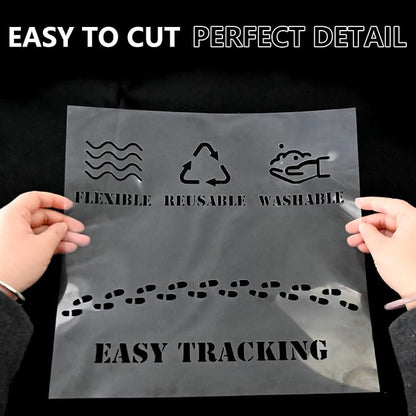 30 Pack 4 Mil Blank Stencil Sheets, 12 x 12inch Clear Mylar Blank Stencils - Image 2