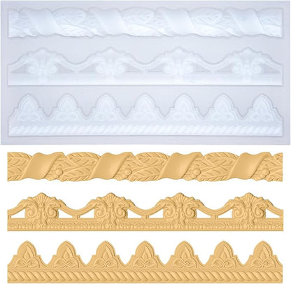 Art Molds for Polyclay Air Dry Clay Plaster Epoxy Resin Fondant Cake Decor 3 by FUNSHOWCASE