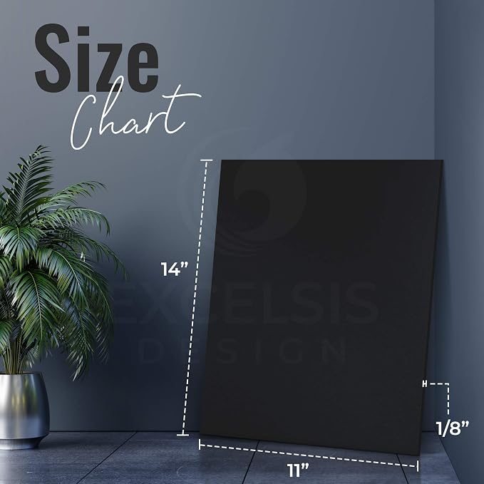 Black Foam Board 11 x 14 x 1/8" Inch, 15 Pack Acid-Free Foam Core Poster Board - Image 2