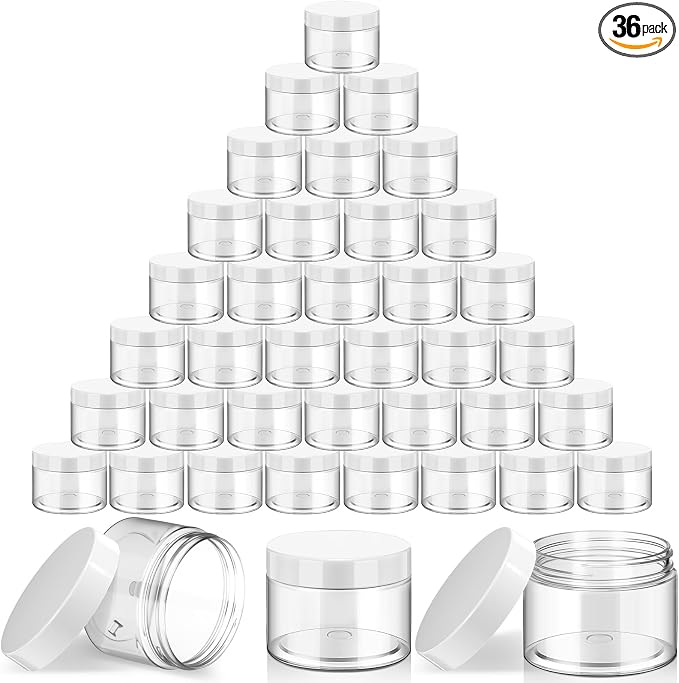 SATINIOR 36 Pieces 10 oz Plastic Jars by SATINIOR