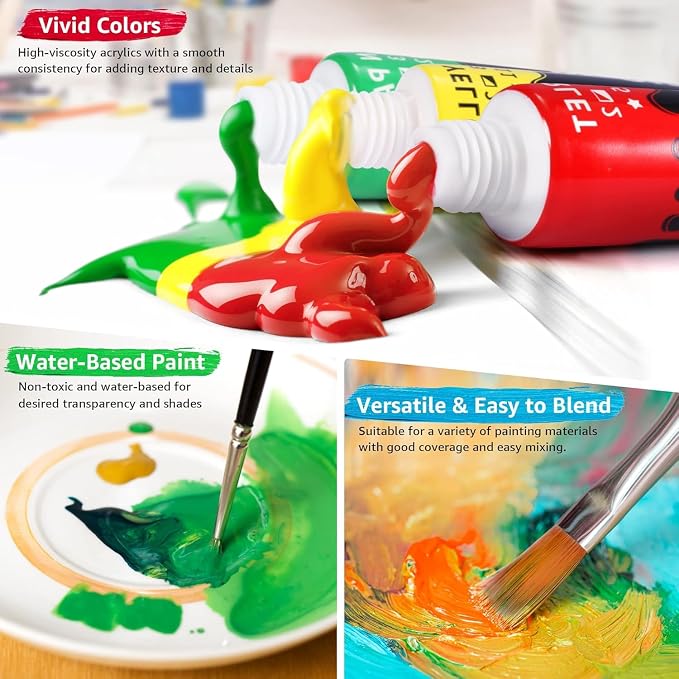 Colorful Acrylic Glass Paint Set - Image 3