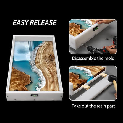Large Reusable Epoxy Resin Mold 24×14×3 Adjustable Clamping System – Ideal - Image 6