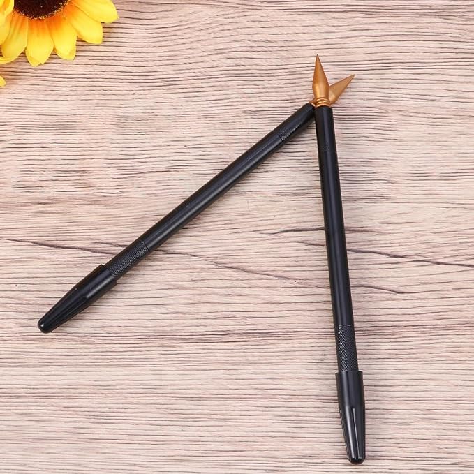 EXCEART Scratch Brush 10 Pcs Set Black Plastic Scratch Painting Pens - Image 5
