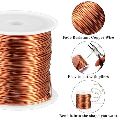 5 Rolls Copper Wire for Jewelry Making 18, 26 Gauge Copper Jewelry Wire Craft - Image 3