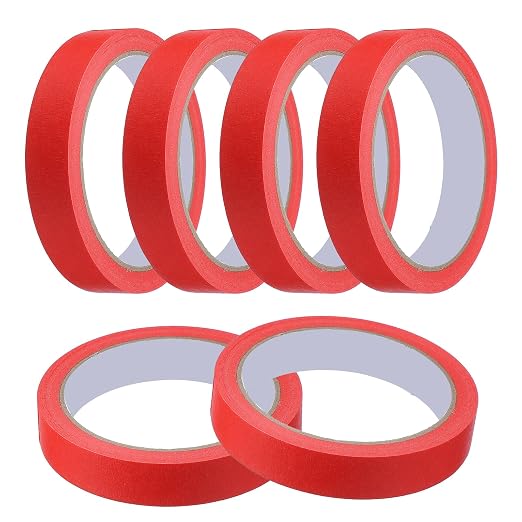 MECCANIXITY Masking Tape 0.7 Inch x 21 Yard Painter's Tape Red Paint Tapes by MECCANIXITY
