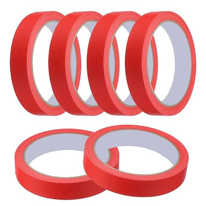 MECCANIXITY Masking Tape 0.7 Inch x 21 Yard Painter's Tape Red Paint Tapes by MECCANIXITY
