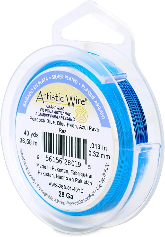 Artistic Wire, 28 Gauge Silver Plated Tarnish Resistant Colored Copper Craft by ArtisticWire