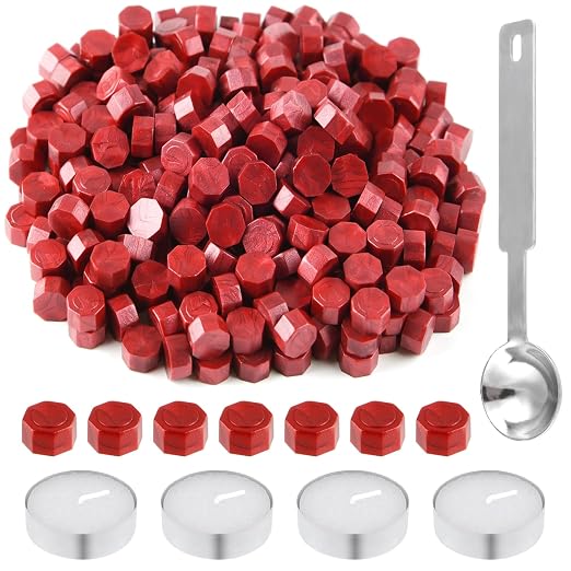 500 Pcs Dark Gold Octagon Wax Seal Beads Kit by LooksForwardtoSeeingYou