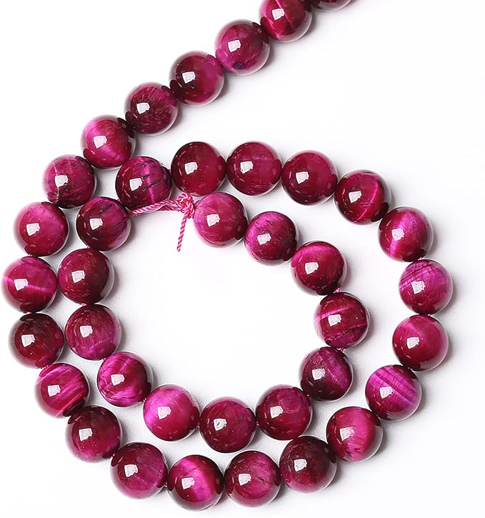 180PCS 4mm Rose Red Tiger Eye Gemstone Loose Beads Natural Round Loose Stone - Image 5