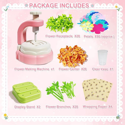 Xuoent Fabric Flower Bouquets Toys, Kids Craft Kits Ages 4-12, DIY Flower - Image 7